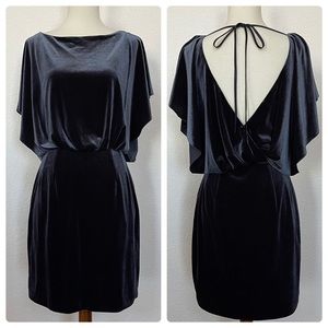 Jessica Simpson dark gray velvet mini dress
